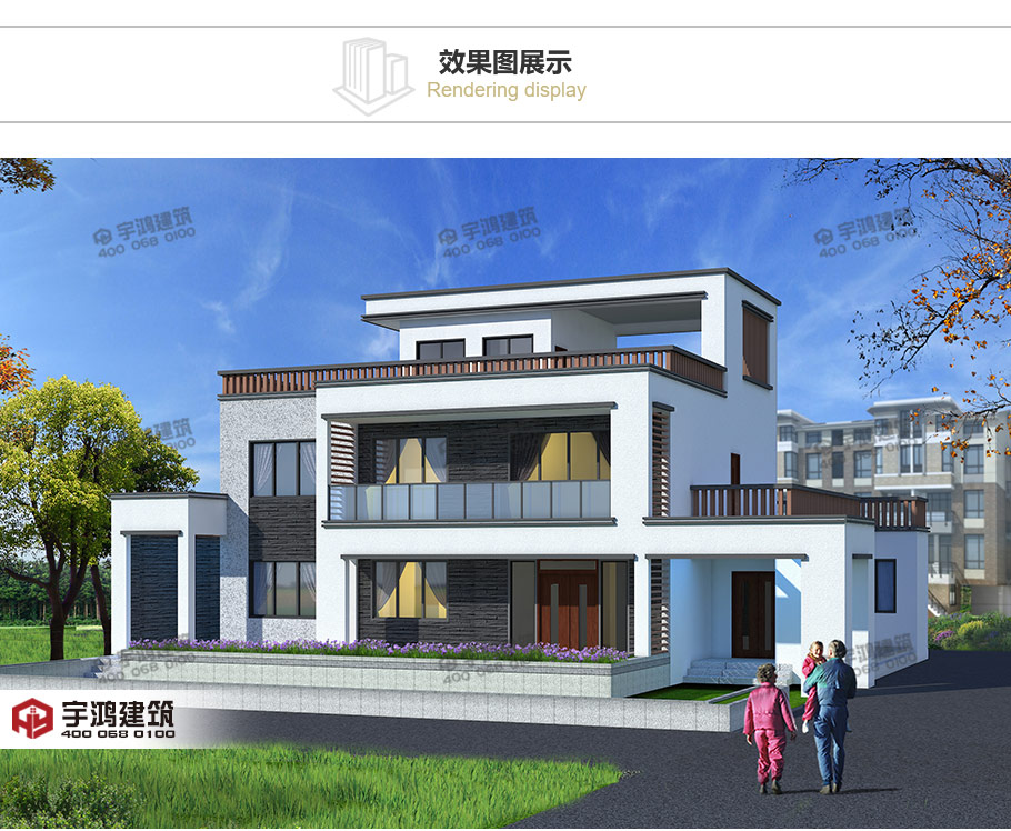 18x14米現(xiàn)代風(fēng)農(nóng)村別墅設(shè)計(jì)圖紙