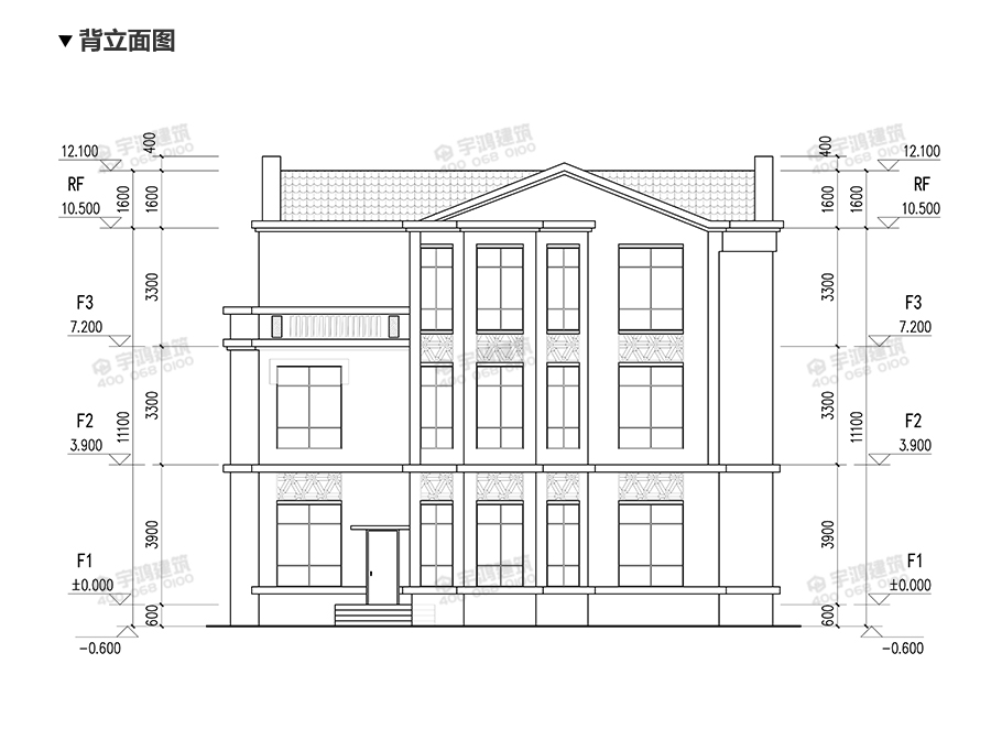 15x17米英式帶玄關(guān)農(nóng)村別墅設(shè)計(jì)圖紙