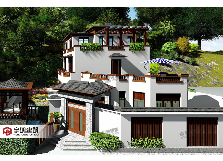 17x11米新中式別墅設計圖紙