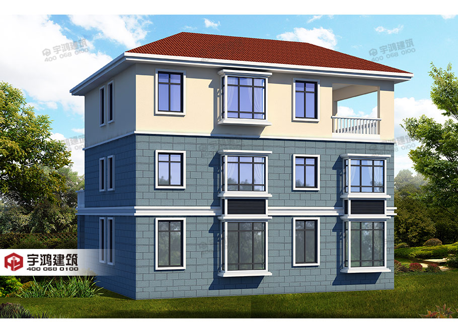 150平漂亮新中式農村別墅設計圖紙