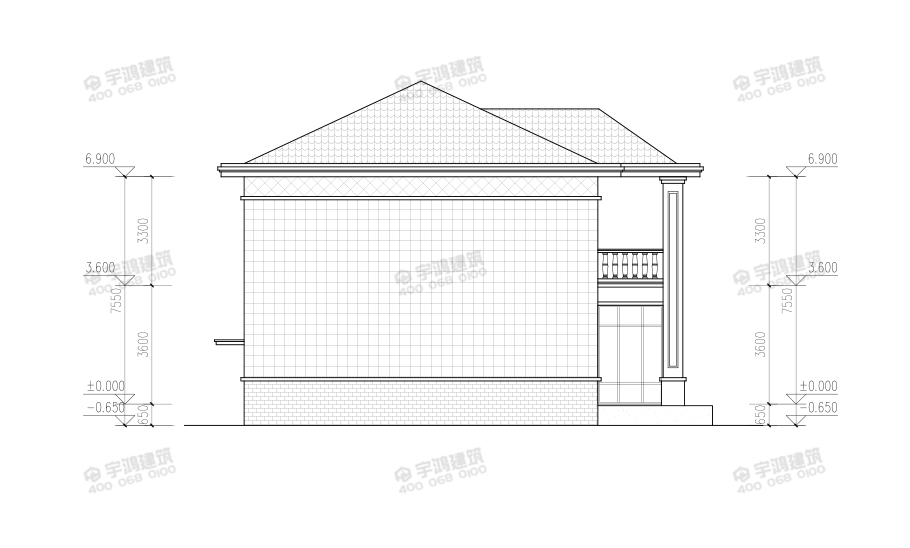 漂亮126平鄉村復式小洋樓設計圖紙