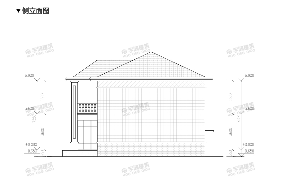 漂亮126平鄉村復式小洋樓設計圖紙