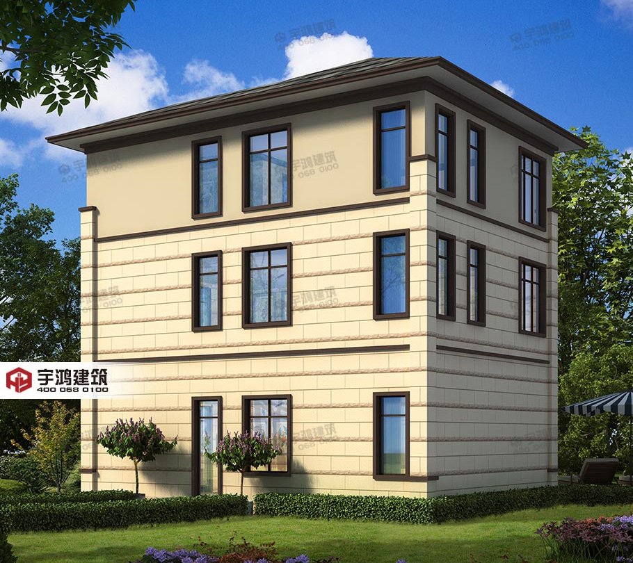 110平新中式農村別墅設計圖，三層造價才20萬，心動不如行動