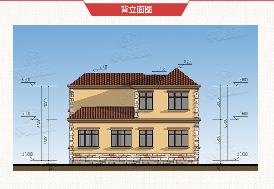 130平米英式帶車庫農村別墅設計圖紙，造價低至15萬