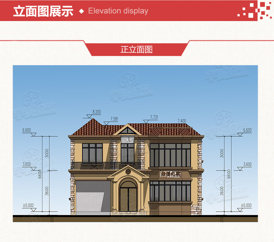 130平米英式帶車庫農村別墅設計圖紙，造價低至15萬