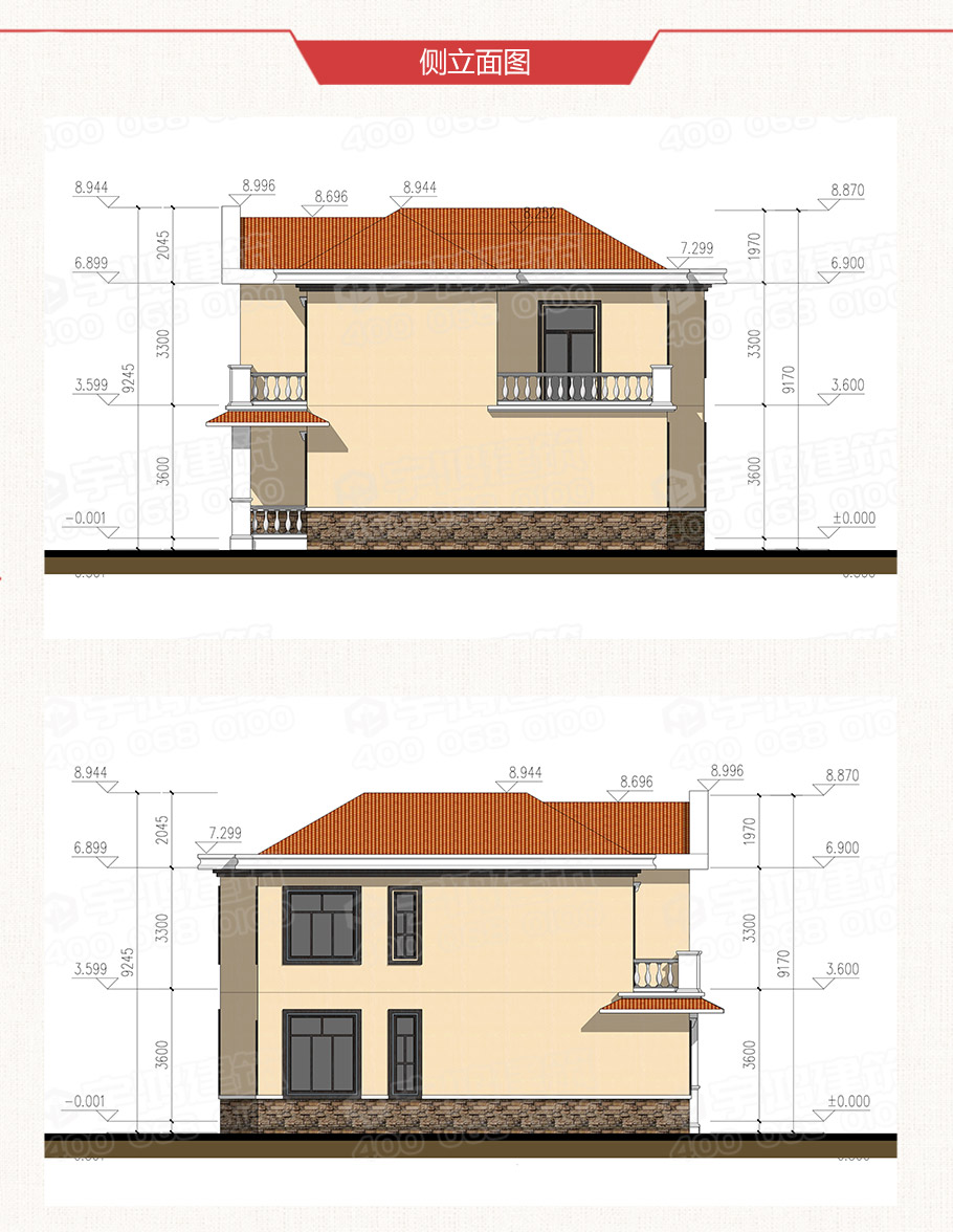 25萬(wàn)歐式田園農(nóng)村小別墅設(shè)計(jì)圖紙,帶復(fù)式客廳,美觀經(jīng)濟(jì)