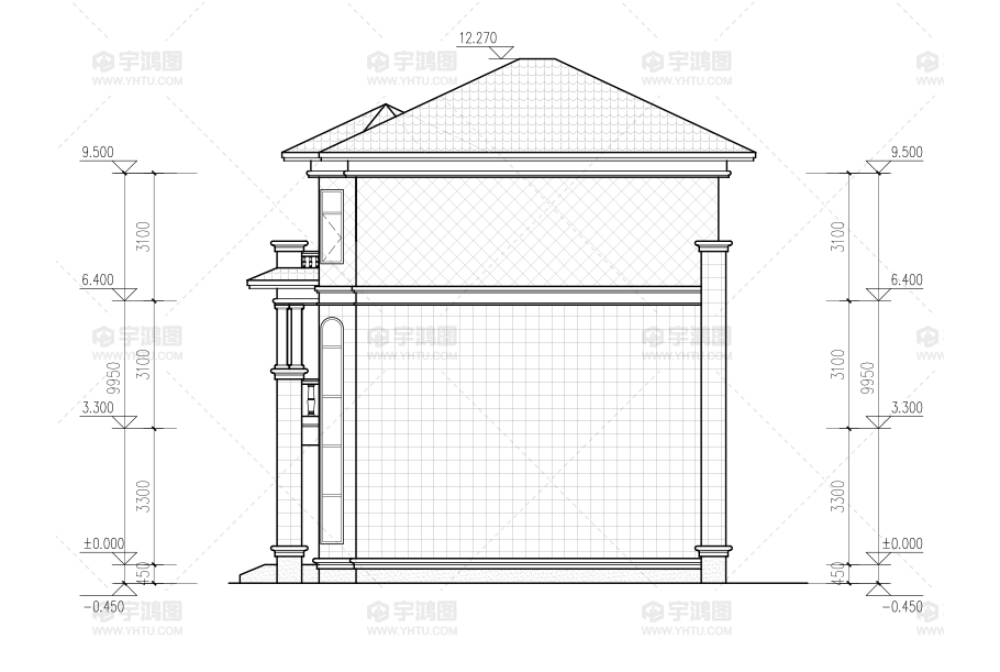 造價25萬以內(nèi)三層農(nóng)村別墅設(shè)計圖，房子外觀高檔大氣