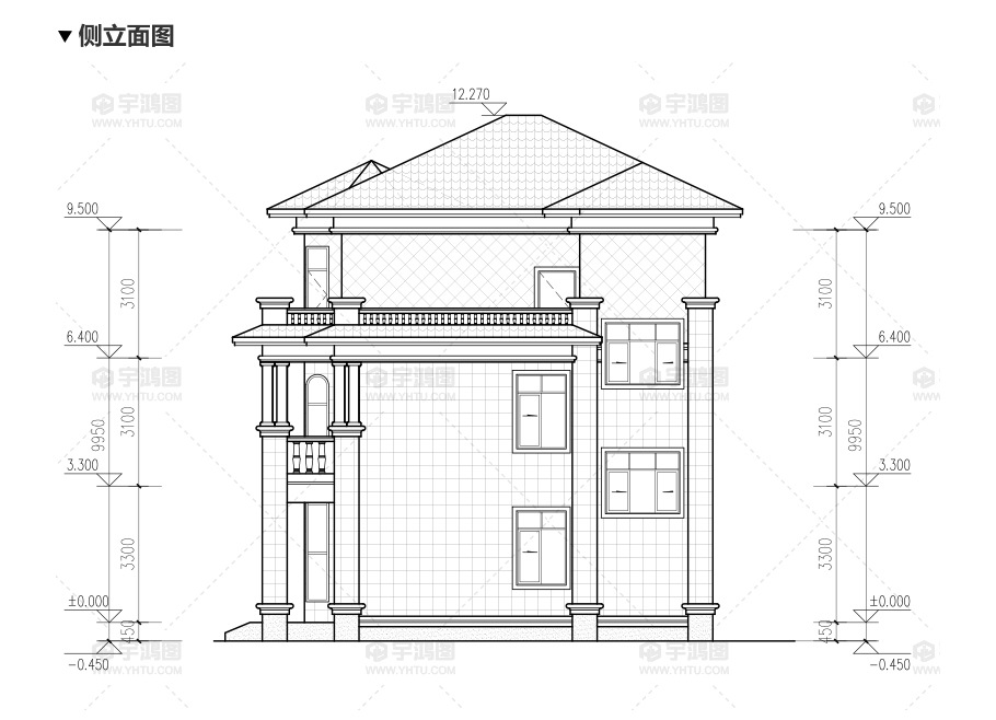 造價25萬以內(nèi)三層農(nóng)村別墅設(shè)計圖，房子外觀高檔大氣