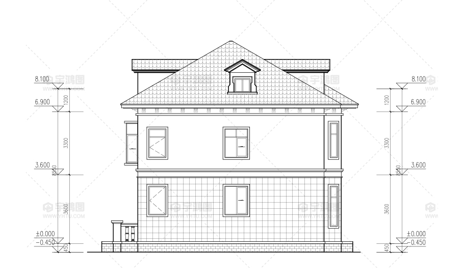 90平帶地下室歐式農(nóng)村別墅設(shè)計(jì)圖,造價(jià)20萬(wàn)還帶閣樓