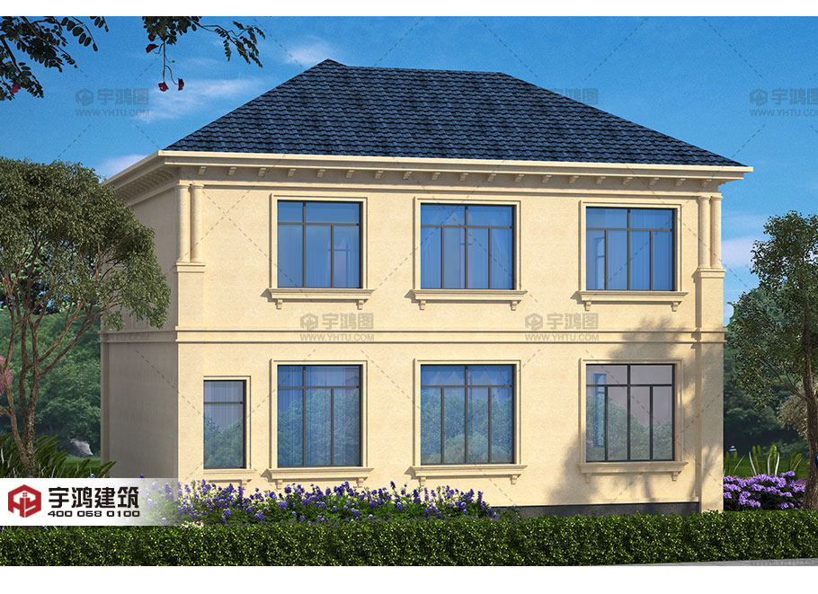 帶地下室20萬二層農村小別墅樓設計圖紙及效果圖