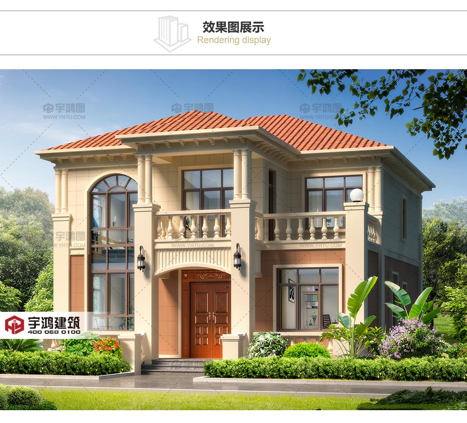 新農(nóng)村兩層歐式別墅設(shè)計圖帶復(fù)式客廳