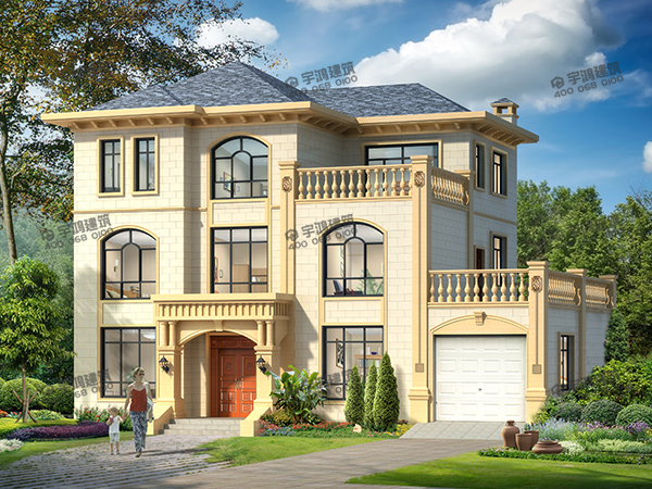 豪華大氣新款農村帶車庫別墅設計圖，引領自建房潮流