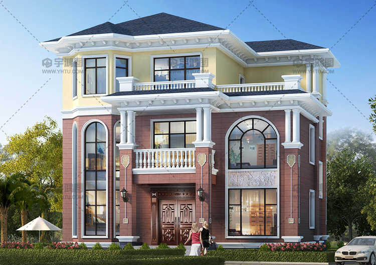 造價25萬以內三層農村別墅設計圖，房子外觀高檔大氣