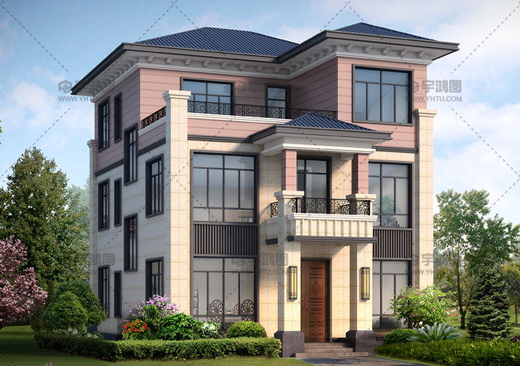 25萬三層歐式自建別墅設計圖，外觀美觀戶型舒適