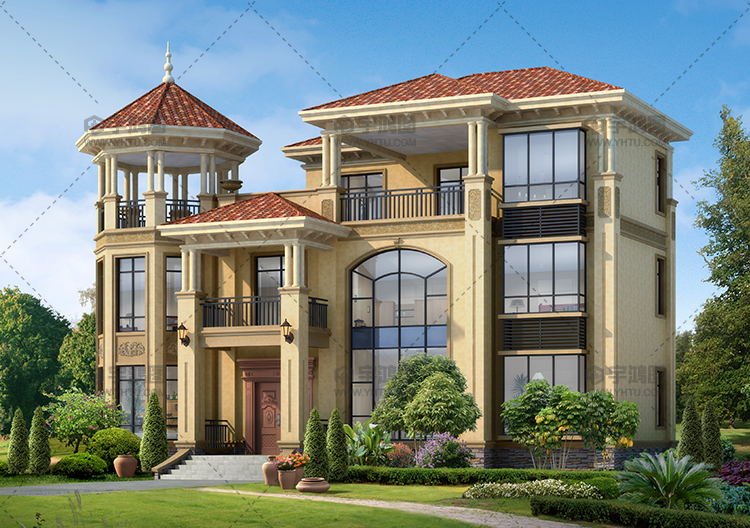 52萬三層豪華別墅設(shè)計圖紙框架結(jié)構(gòu)