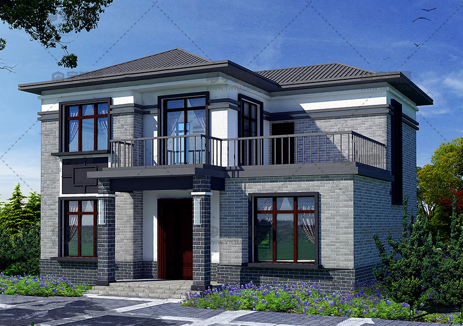 15萬元二層農村獨棟小樓房設計圖，占地110平方米