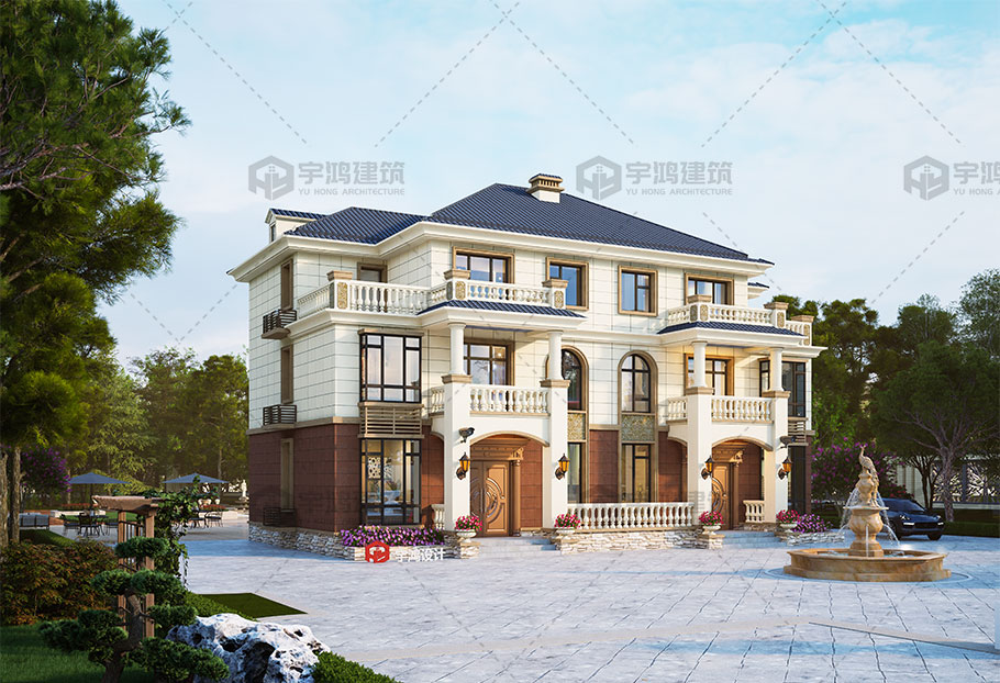 造價50萬-62萬歐式風格別墅設(shè)計圖紙