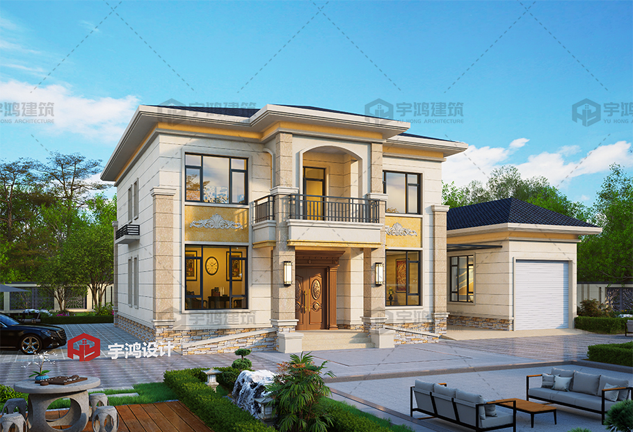 歐式風格20x13框架結(jié)構(gòu)別墅設(shè)計圖紙