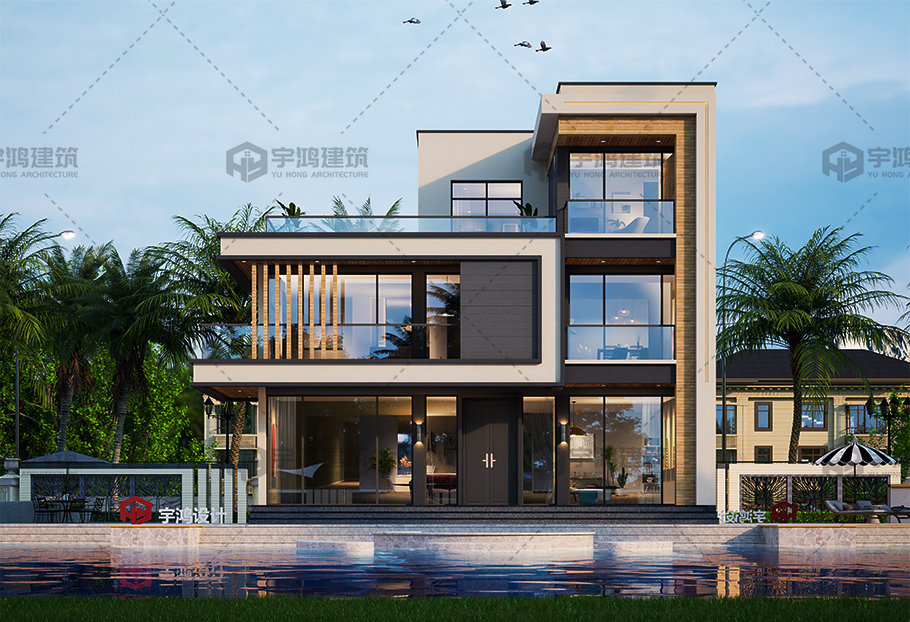 現(xiàn)代風格11x10框架結(jié)構(gòu)別墅設(shè)計圖紙