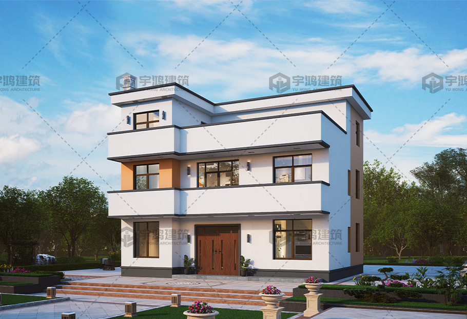 進(jìn)深9.82米三層現(xiàn)代小別墅全套圖紙