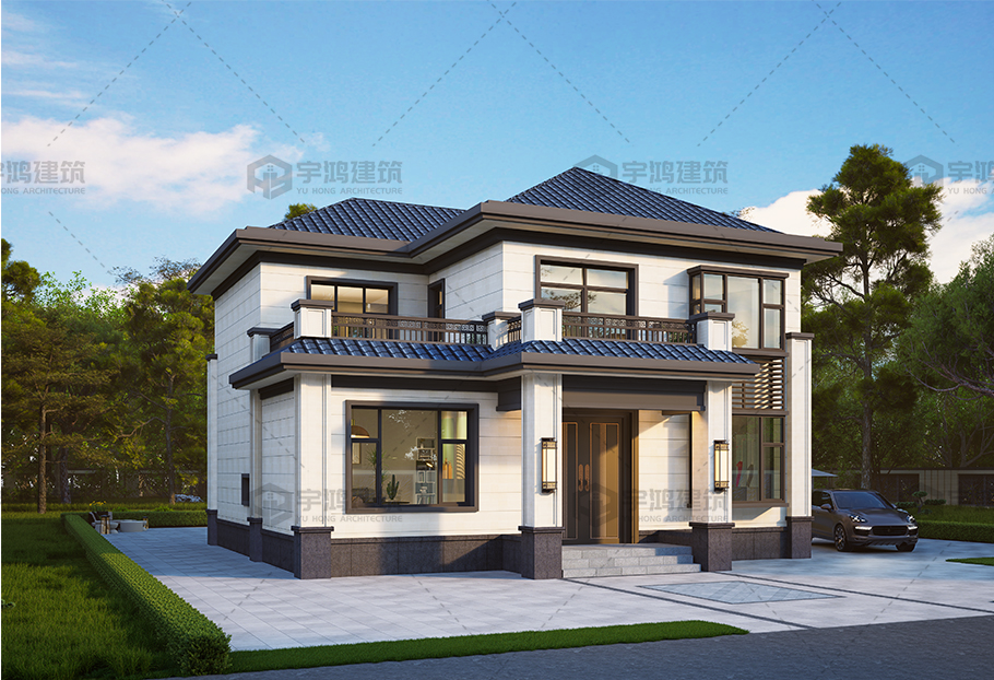 新中式風格框架結(jié)構(gòu)開間僅12.06米全套圖紙