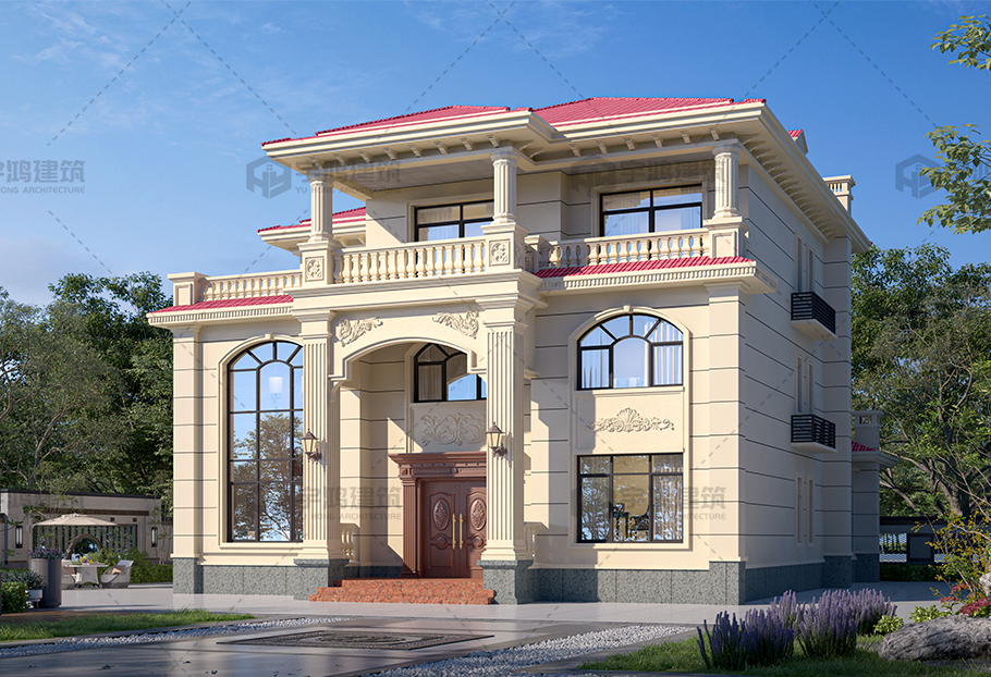 占地約258平方的三層歐式別墅全套圖紙